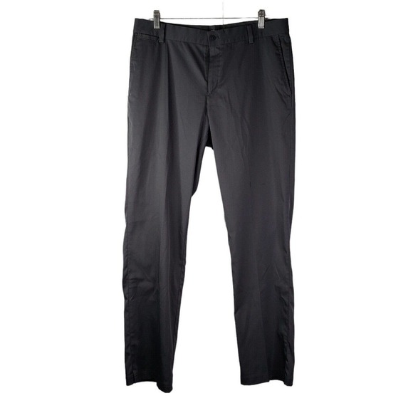 Nike Golf Tour Performance Mens Size 34X32 Dark Gray Tech Pants Flat Front - Picture 2 of 8